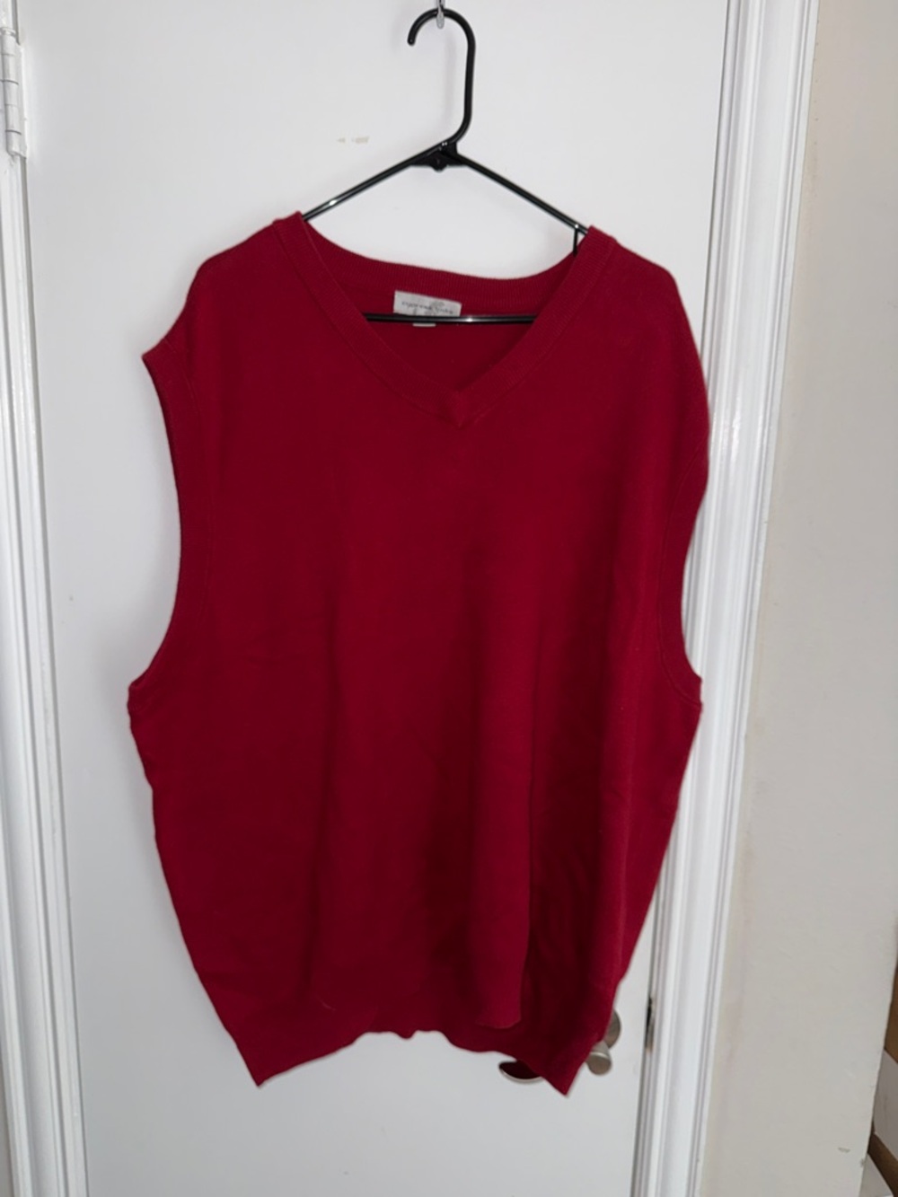 Men's V-Neck Sweater Vest - Red